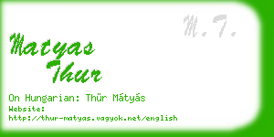matyas thur business card